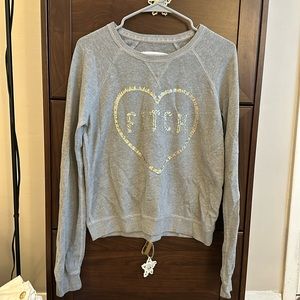 A&F grey sequins sweatshirt
